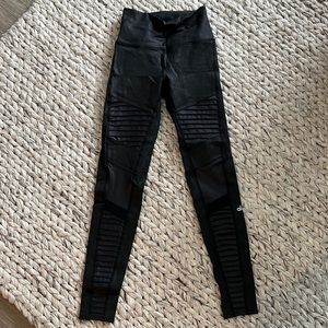 Alo leather high waisted leggings